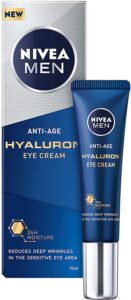 Nivea eye cream for men with Hyaluron